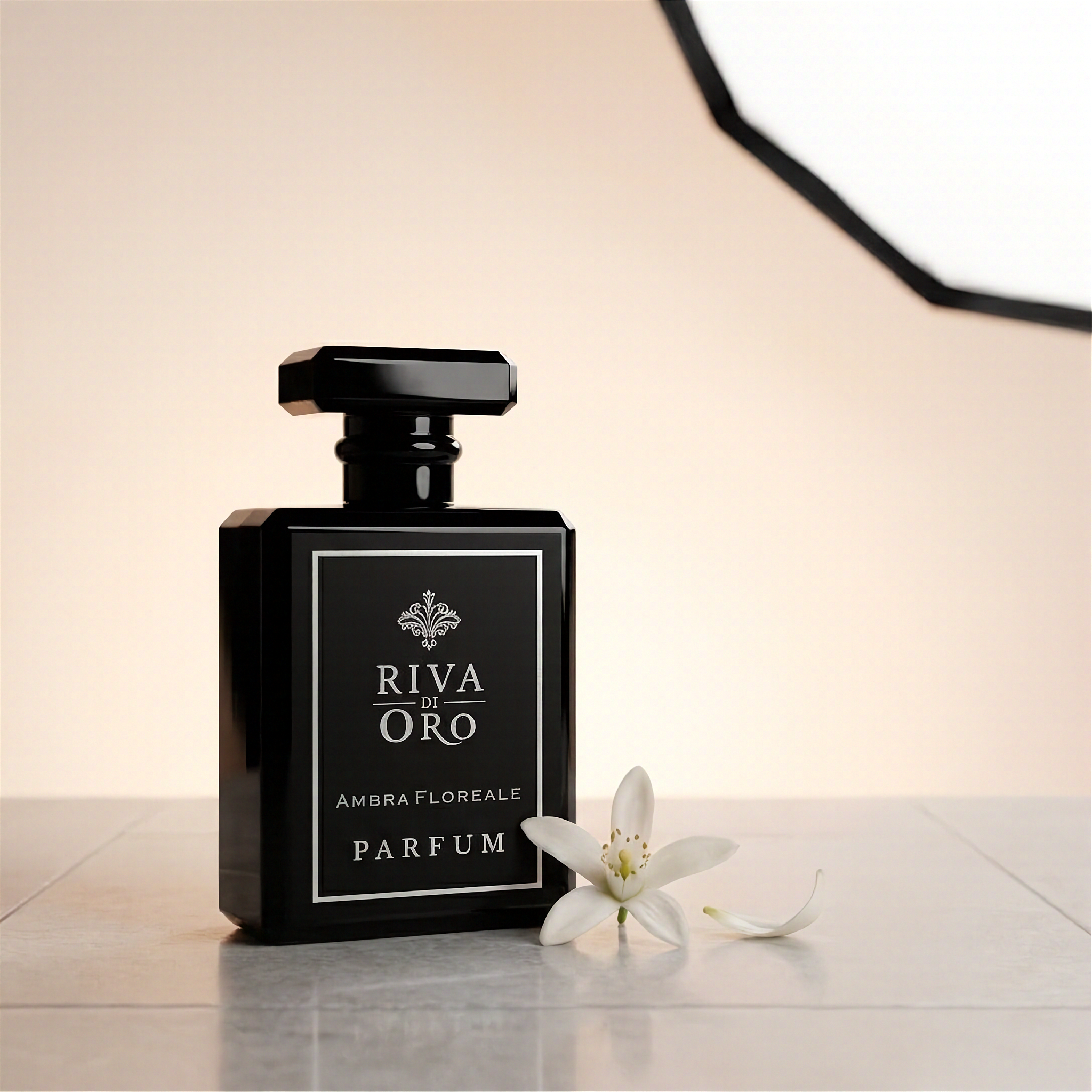 Ambra Floreale 100ml perfume bottle close-up by Riva di Oro