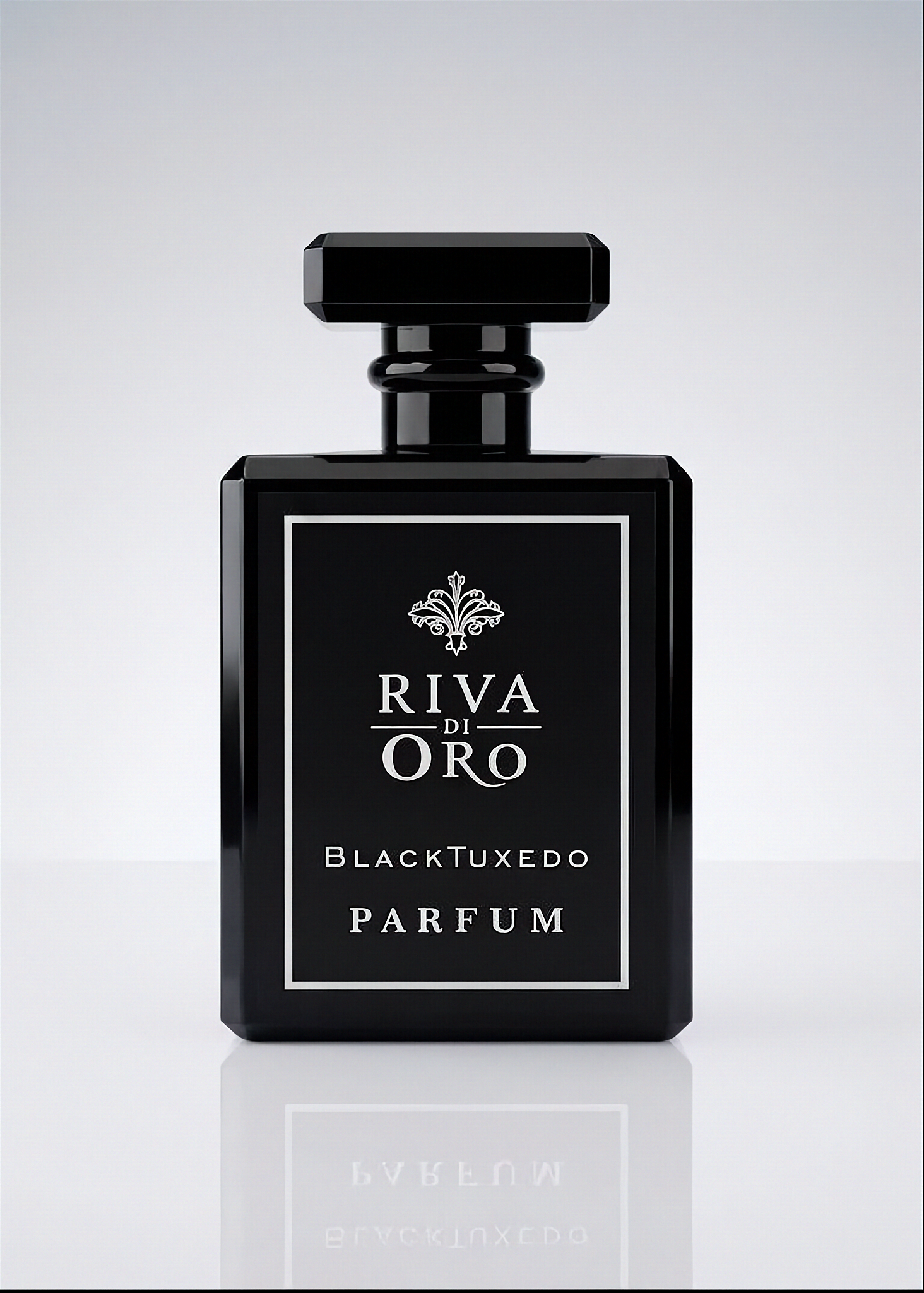 Black Tuxedo 100ml extrait de parfum bottle by Riva di Oro