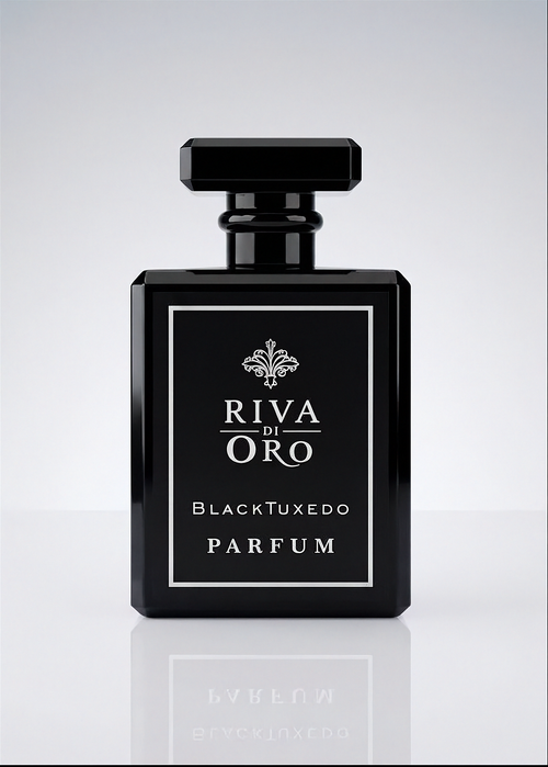 Black Tuxedo 100ml extrait de parfum bottle by Riva di Oro