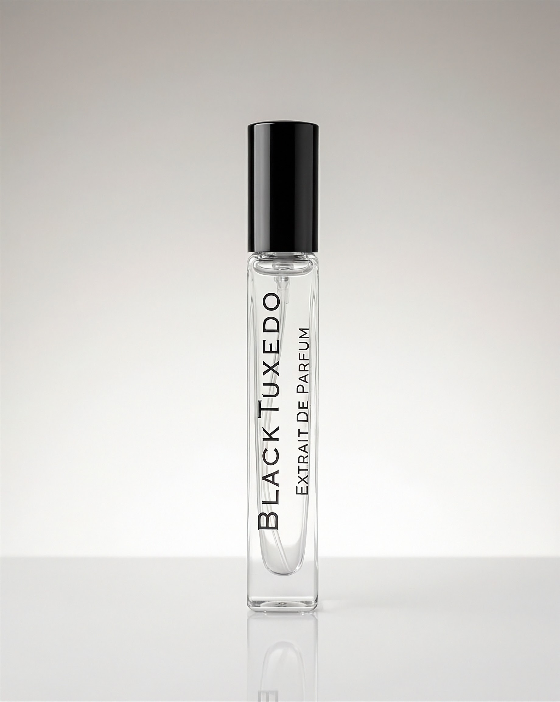 Black Tuxedo 100ml perfume packaging by Riva di Oro