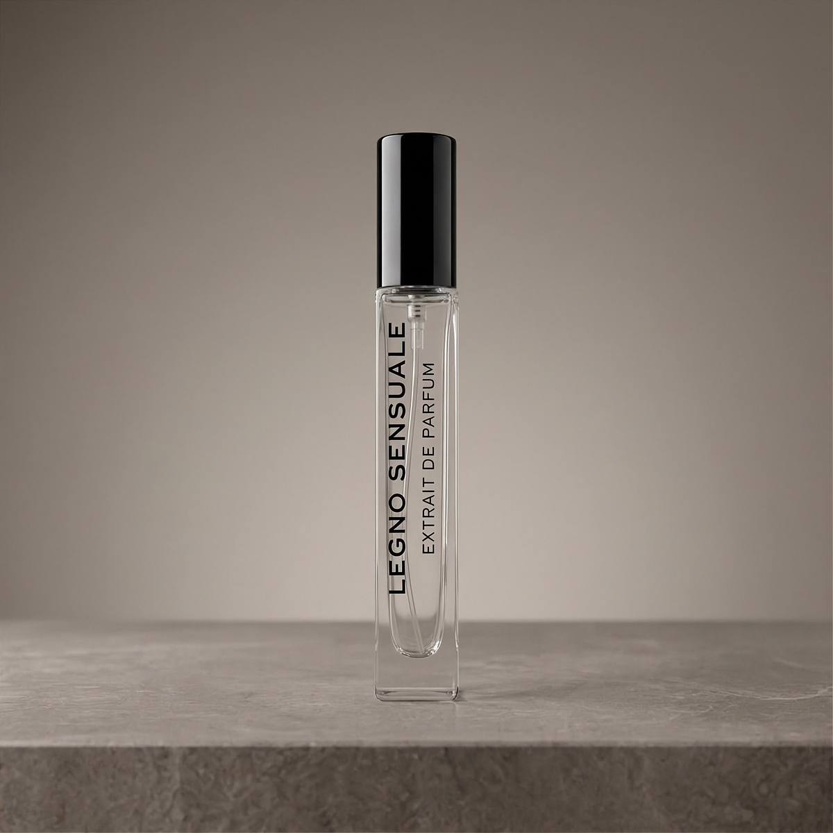 Legno Sensuale 10ml perfume bottle lifestyle shot by Riva di Oro