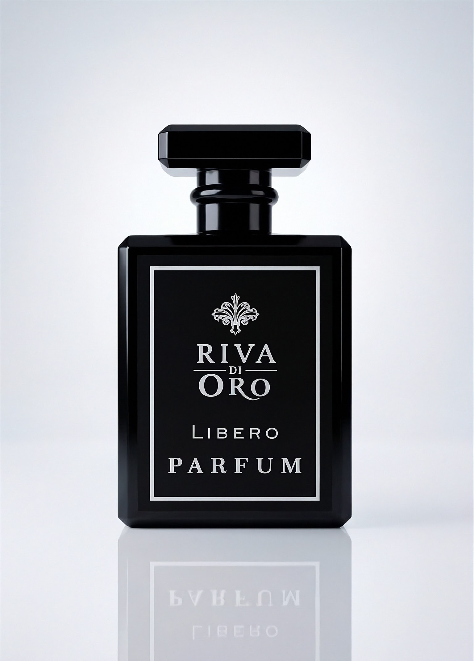Libero 100ml perfume bottle close-up by Riva di Oro