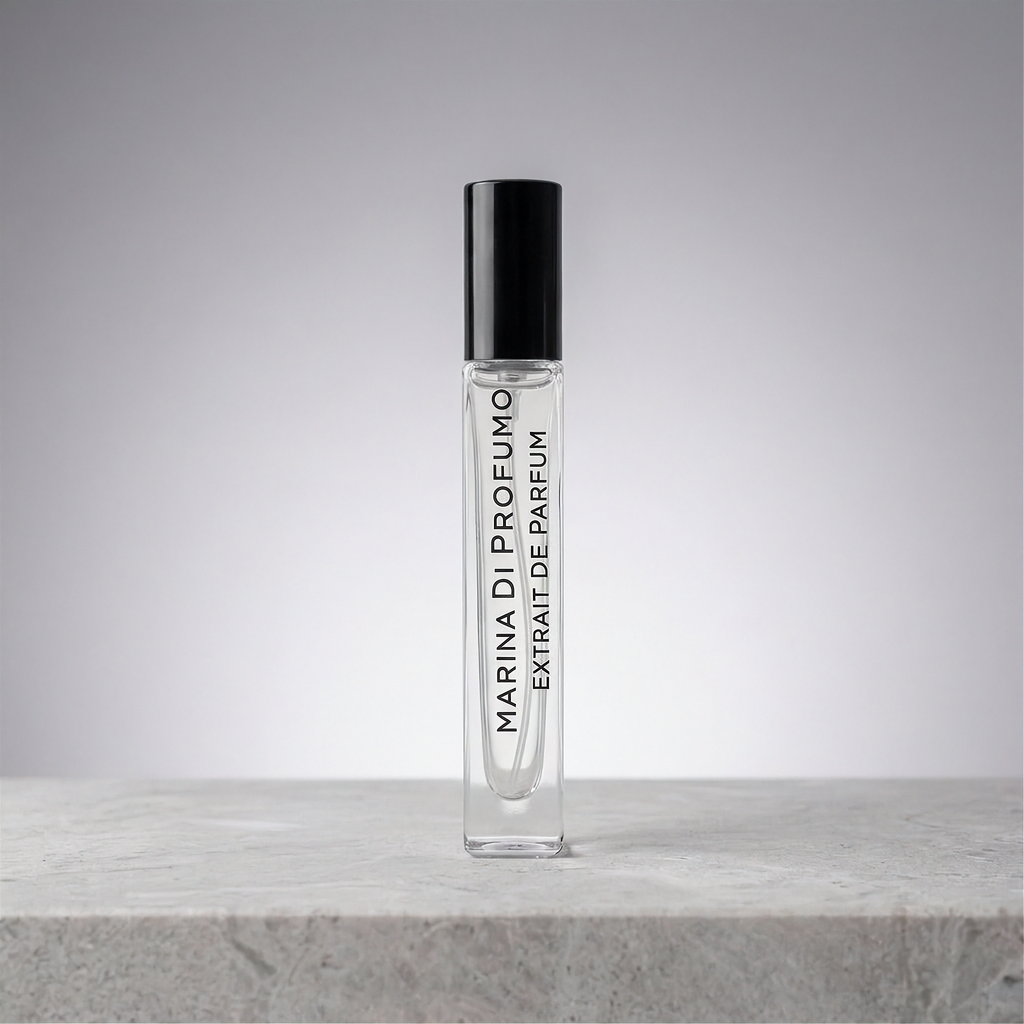 Marina Di Profumo 10ml perfume bottle lifestyle shot by Riva di Oro
