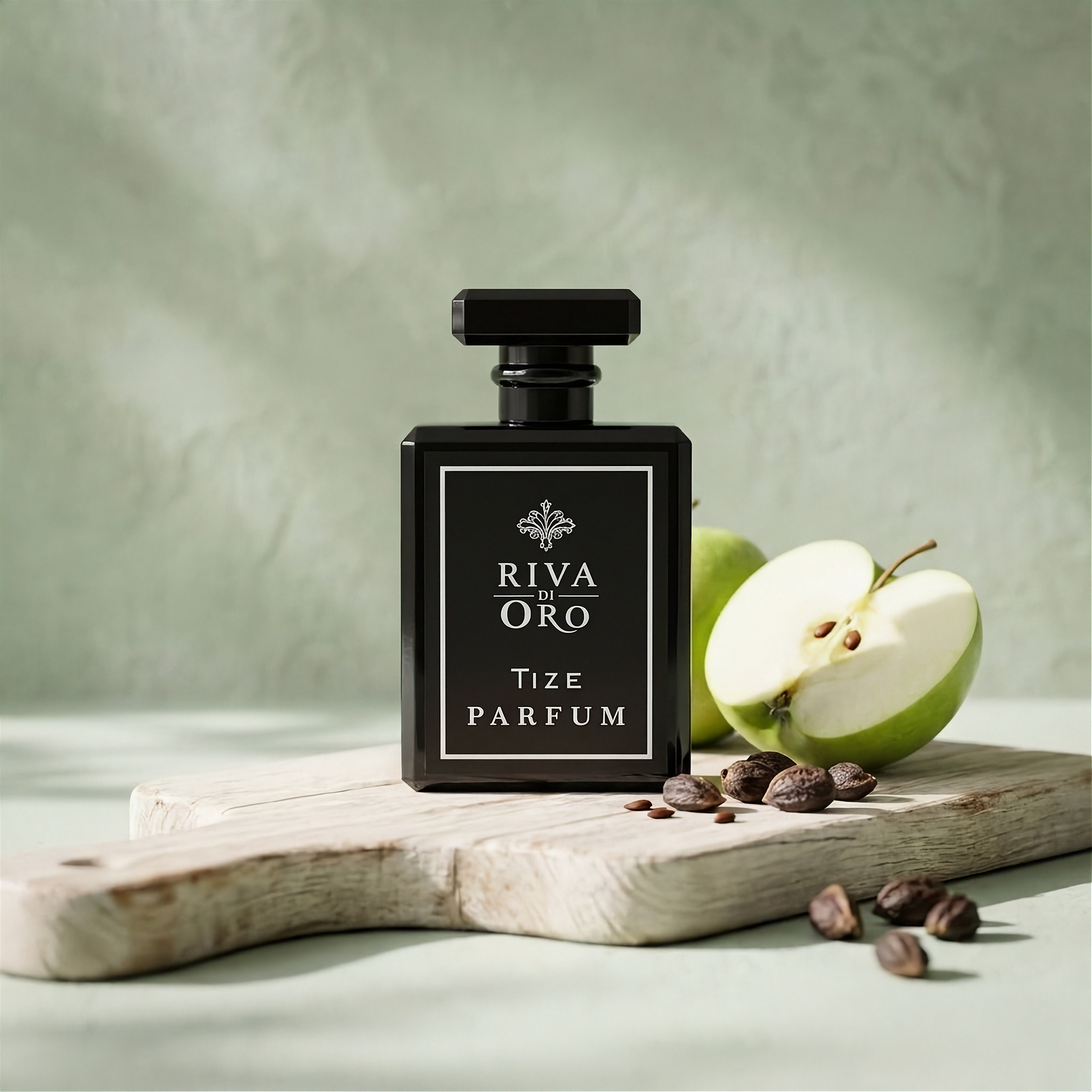 Tize 100ml perfume bottle detail shot by Riva di Oro